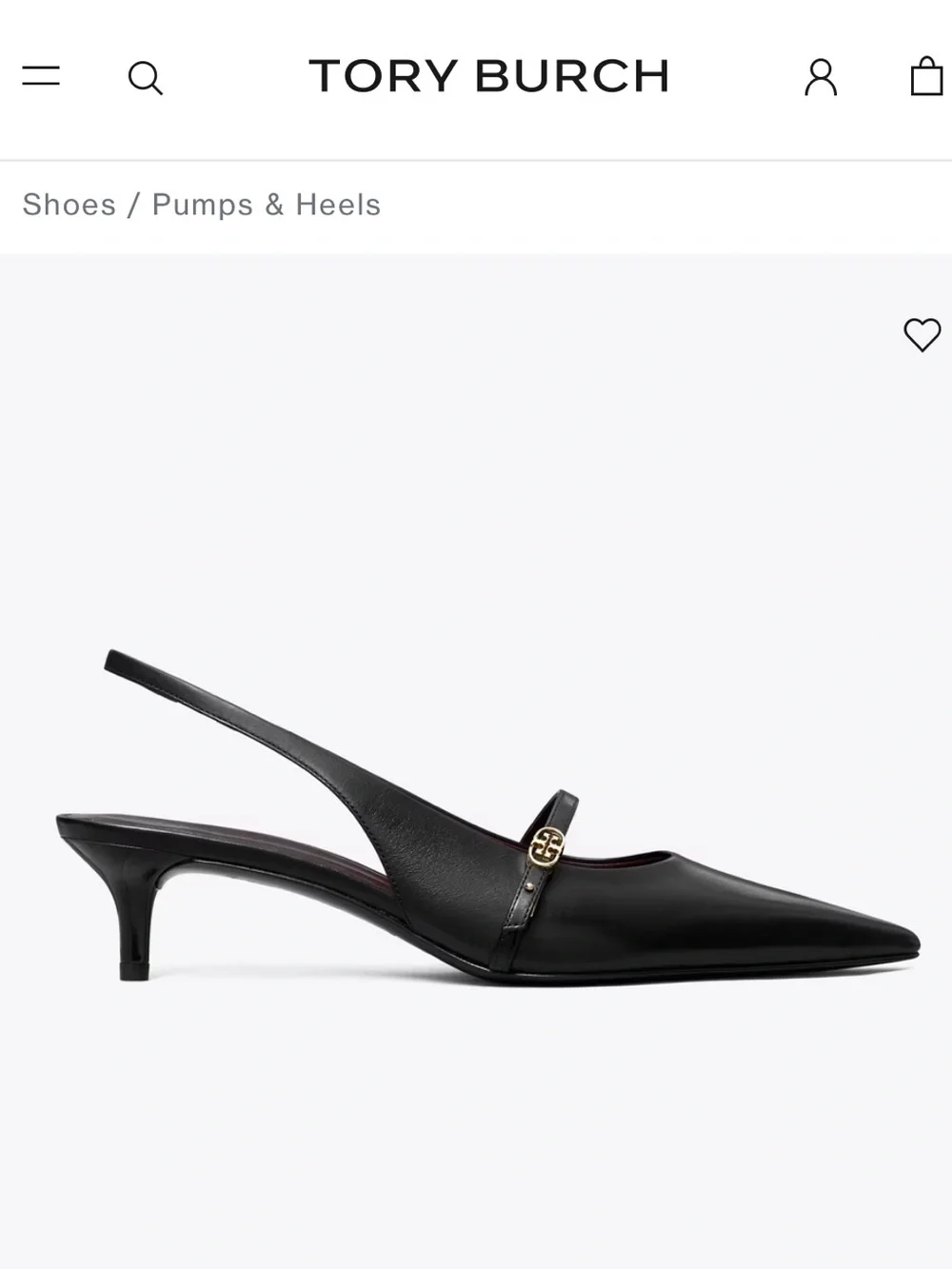 TORY BURCH DOUBLE T BUCKLE MARY JANE SLINGBACK $325 size 10  Perfect Black